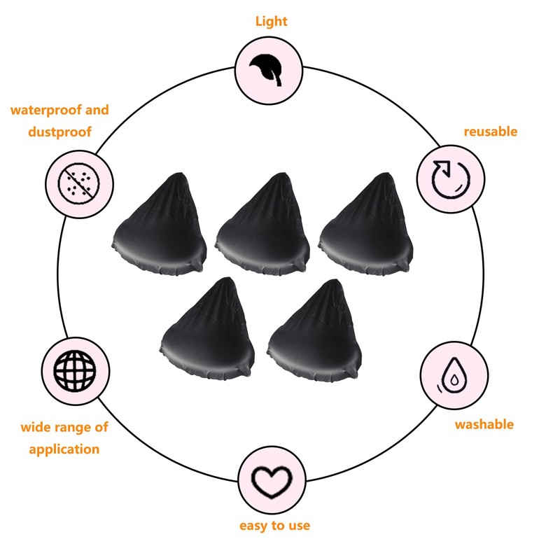 ZoeTekway Pack of 5 Saddle Protectors, Waterproof Bicycle Saddle Cover,
