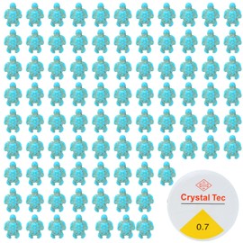 Honbay 92PCS Stone Turtle Beads with Elastic Thread for Bracelet Necklace Earring Jewelry Making Garland and Home Decor