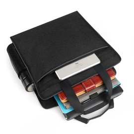 A4 Expanding File Organiser with Lid Labels 13 Pockets Plastic Document Wallet Organiser Expanding Accordion Filing Folders for Paperwork Document Box Paper Work File Office Stationary