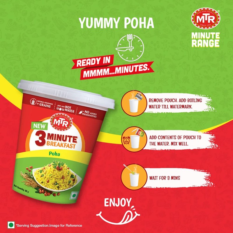 MTR 3 Minute Breakfast Poha Cup, 80 g