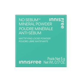 innisfree No Sebum Matte Mineral Powder, Korean Loose Setting Powder for Blurring, Shine Control, Fragrance-Free, Translucent