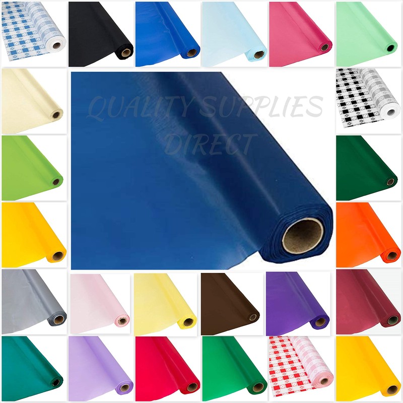 DIY Craft Navy Blue Plastic Table Cover Roll-(26 Colors)