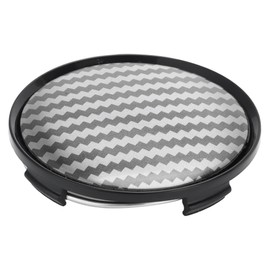 RATCHROLL 1 Pc Universal Wheel Center Caps Hub Caps Rim Center Caps OD: 63mm / 2.48" Black Plastic for Ford for Chevy with Black Carbon Fiber Pattern Sticker