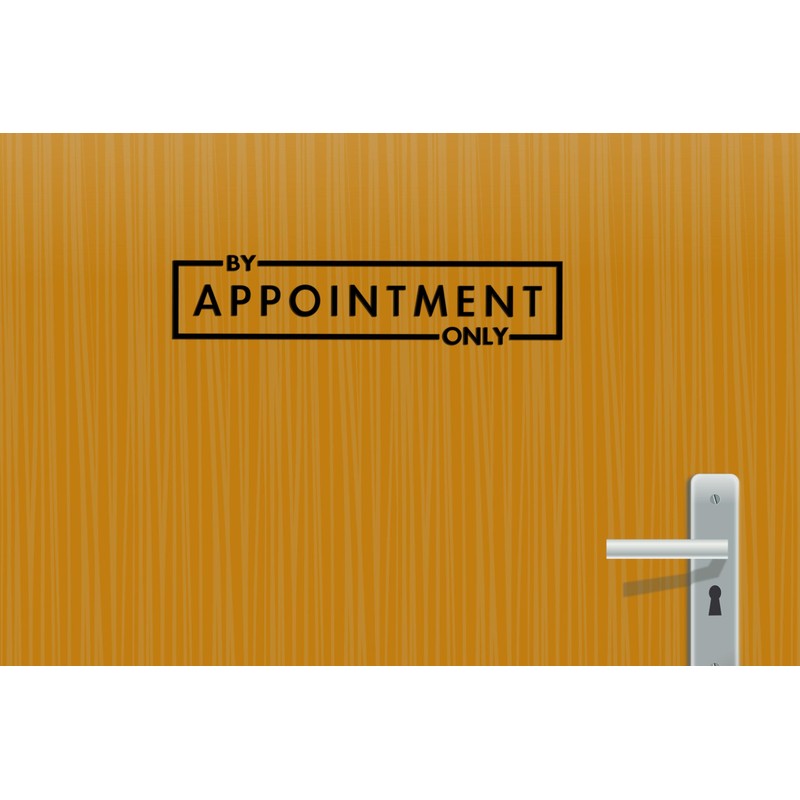 ZLKAPT Black By Appointment Only Vinyl Decal - 3.5"x13" -