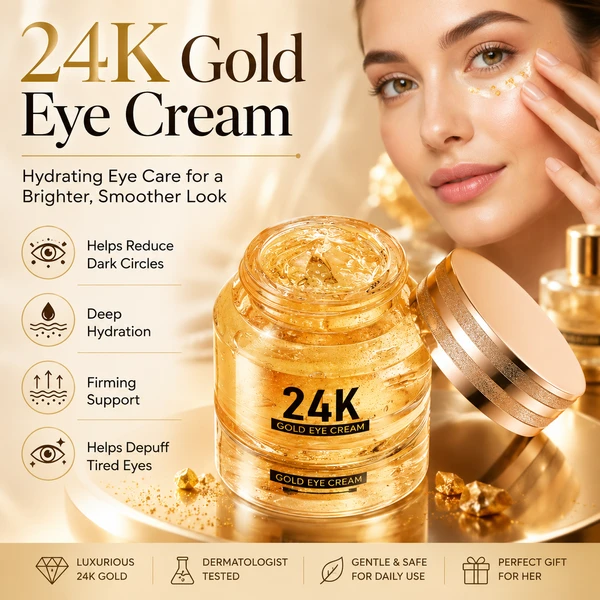 24K Gold Hyaluronic Acid Eye Cream for Daily Care –