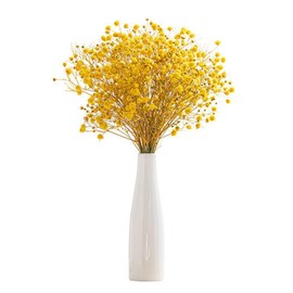 Small White Ceramic Flower Vase Decorative Floral Vase Home Centerpiece for Wedding Living Room Kitchen Office Decor