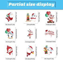 Yabqhya Christmas Window Clings 168pcs, 9 Sheets Christmas Window Stickers, Christmas Window Decorations, Snowflake Window Clings, Window Clings Christmas Decorations, Christmas Window Decals