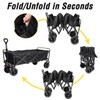 Beach Cart Large Capacity, Heavy Duty Folding Wagon Portable, Collapsible