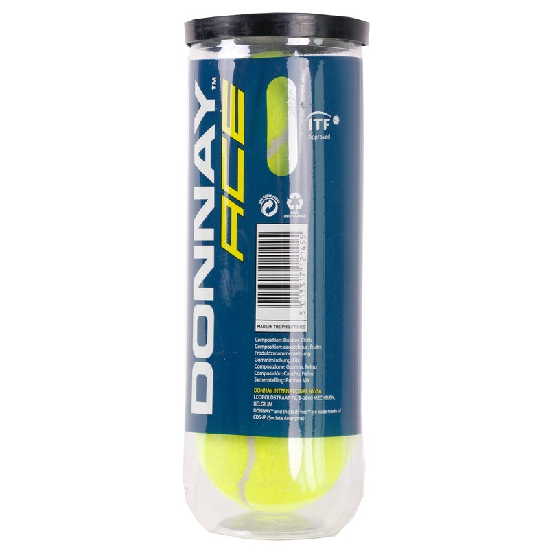 Donnay Tennis Balls 3 Pcs – Green Fluo – One
