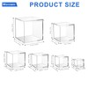 Worown 6 Pcs Acrylic Cube Box with Lid, Clear cube