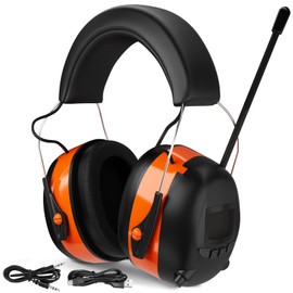 Gardtech Bluetooth Ear Protectors with Radio FM AM Orange, orange