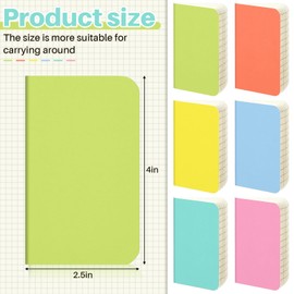 Outus 36 Pcs Pocket Notebook Mini Journal 2.5" x 4" Kraft Paper Mini Notepad Bulk Softcover Pocket Notepad Memo Diary Subject Notebooks for Student Traveler School(Candy Color, Blank Cover)