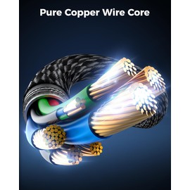 Cratree HDMI Cable 25 Feet Long - 4K 120hz,8K 60hz,Ultra High Speed HDMI Braided Cord,48Gbps HDMI 2.1,HDCP 2.3,eARC - Compatible with HDTV,Projector,Monitor and More