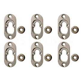 Button Fix Type 1 Metal Fix Bracket with Stainless Steel Retaining Spring for Fireproof Panels, Marine Interiors, Vibration and Shock Tested, Pack of 6