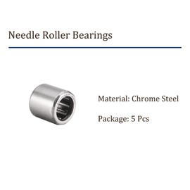 Kozelo HF0812 Needle Roller Bearing – [8 mm x 12 mm x 12 mm] One Way Clutch Bearing for Gear Insert Chrome Steel Wheels Pack of 5