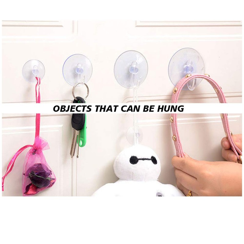 NANDEYIBI SUCTION SUCKER WINDOW HOOKS CLEAR PLASTIC HOOK 25MM (pack