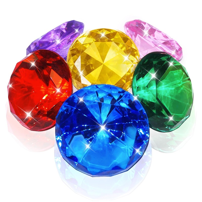 6 Pcs Extra Large Diving Gem Pool Toys for Kids