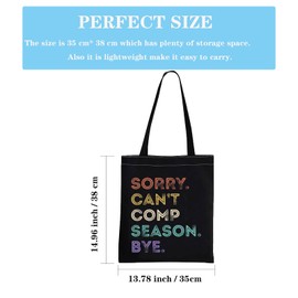 GJTIM Dance Team Gift Dancing Graduation Gift Cheer Competition Gift Cheer Mom Handbag Sorry Can’t Comp Season Bye Tote Bag (Can’t Comp Season Tote)