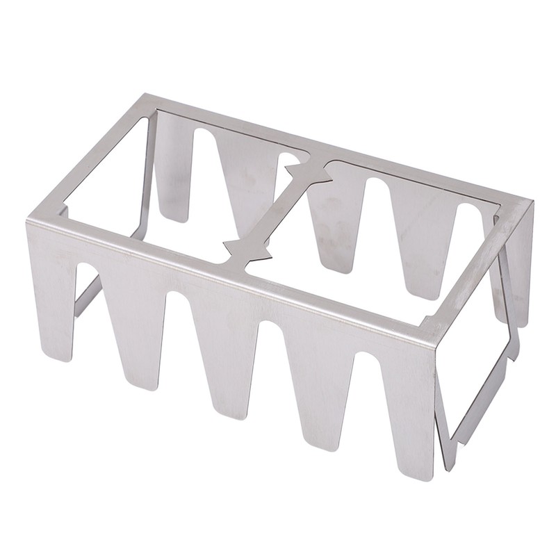 BBQ Skewer Rack Lightweight Portable Sturdy Structure Stainless Steel Wear