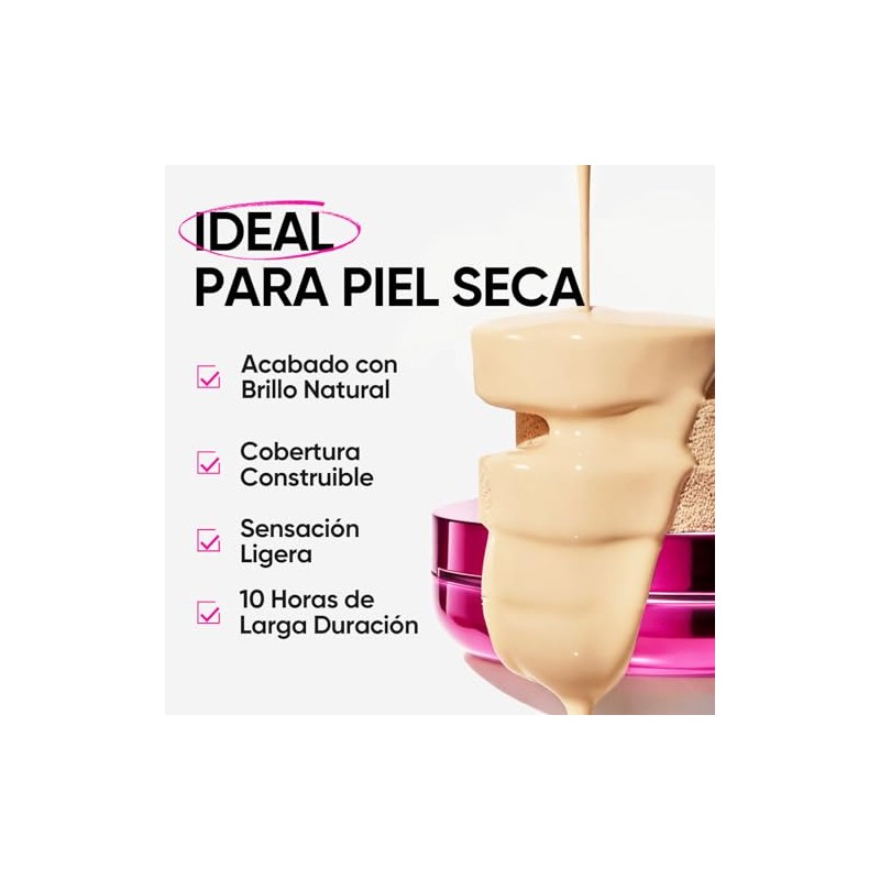 SKINTIFIC Base de Maquillaje Cushion de Alta Cobertura y Acabado