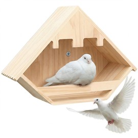 RIJATRAGAR Cedar Dove Nesting Box for Outside, Wooden Open Pigeon House