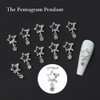 KACHIMOO Star Nail Charms,20 Pieces Dangling Star Nail Charms 3D
