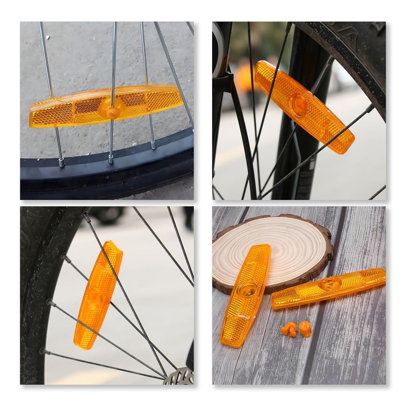 DELUXEFOX Bicycle Wheel Reflector, Set of 5, Bicycle Reflector, Bike