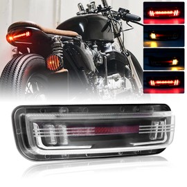 NWpangu Led Motorcycle Tail Light 12V Universal Brake Lamp License Plate Lamp Turn Signals for Motorcycles Electric Bike, Waterproof, Clear Lens