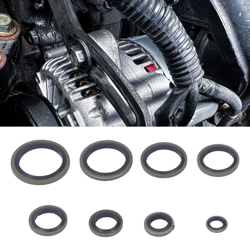Pissente 110 Pcs Bonded Seal Dowty Washer Rubber O Ring