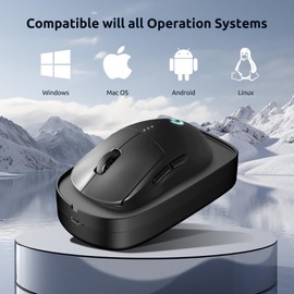 INFOTOP Mouse Jiggler, Ultra Slim, 20dB Quiet & Noiseless, Undetectable Mouse Mover Simulates Realistic Movement, Driver-Free Shaker for Keeping The PC Active and Secure