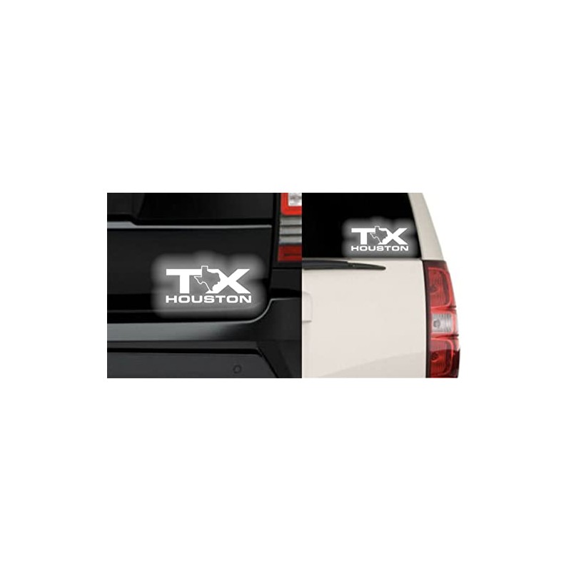 Houston TX USA Reflective Sticker Decal
