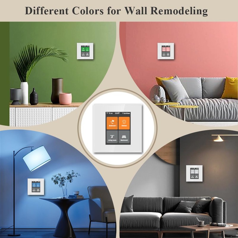 LANBON L8-HS4 LCD 4 Gang Smart Light Switch works with