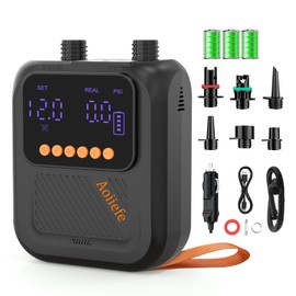 Aoiiefe Portable Rechargeable Electric SUP Paddle Board Pump, Intelligent Dual Stage Inflation&Deflation, Up to 20PSI and Auto-Off for Stand UP Paddle Boards, Kayaks, Tents