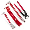 TOOLEAGUE 4 Pcs Pry Bar Set, 12" & 8" Cats