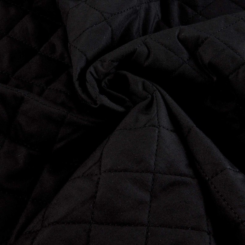 Double-Sided Quilted Broadcloth Black, Fabric by the Yard