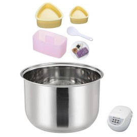 UWSTE Rice Cooker 5.5 Cup Inner Pot Replacement for Tiger JBV-A10U Inner Pot, 304 Stainless Steel Durable Inner Bowl, Even Heating for Perfect Rice, Easy to Clean (Pots & 3Pcs Onigiri Mold Set)
