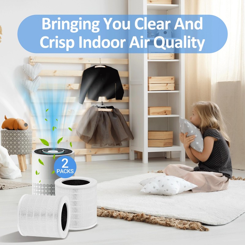 A2001 HEPA Air Purifier Replacement Filter, 3-in-1 H13 True HEPA
