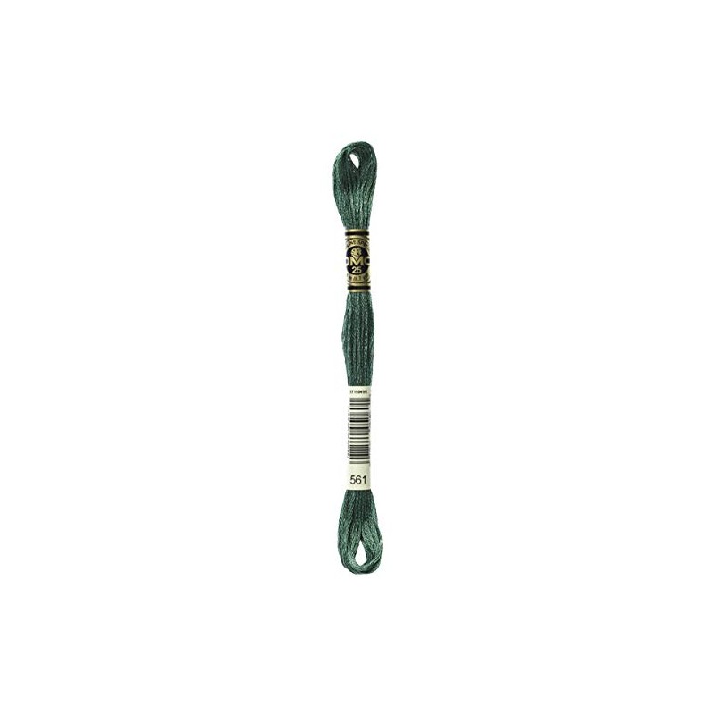 DMC 117-561 Six Stranded Cotton Embroidery Floss, Very Dark Jade,