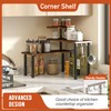 GHWIE Corner Shelf Organizer, 3 Tier Bamboo Kitchen Countertop Rack
