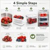 5-Piece Produce Storage Containers for Fridge – Stackable Food Keepers
