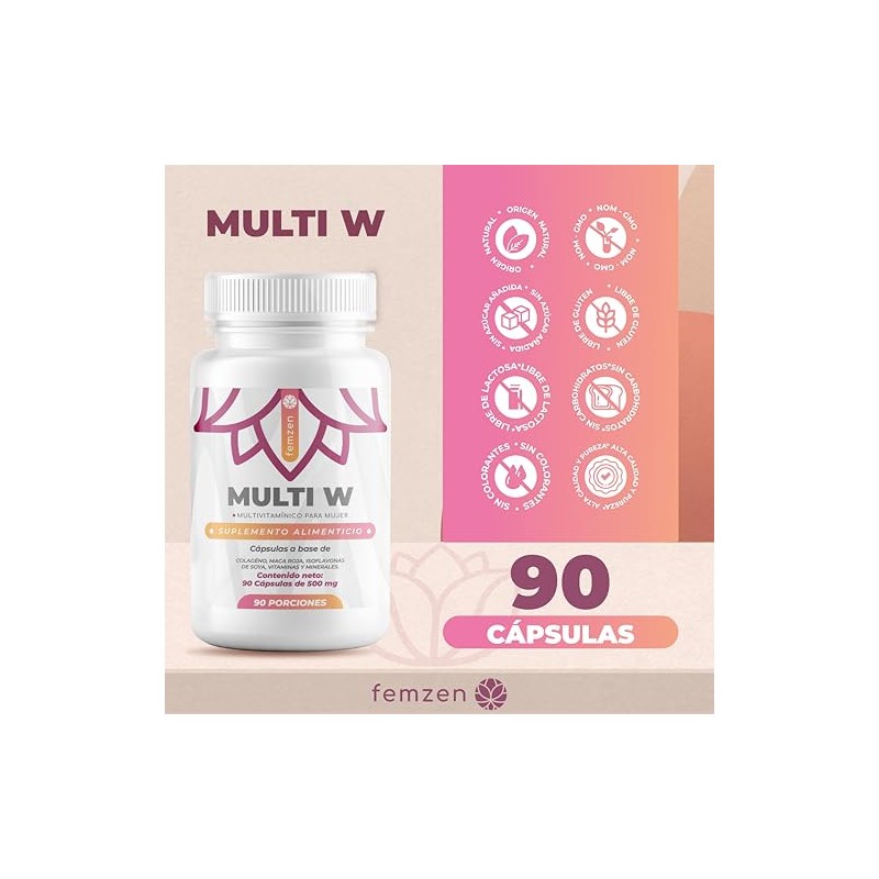 Multi Cápsulas Formula Balance Diario Ingredientes Esenciales Vitaminas Minerales Mujeres
