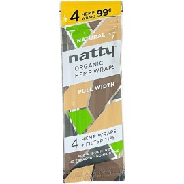 Natty Full Width Wraps 15 Packs Per Box 4 Wraps Per Pack (Natural)