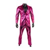 Nawgut Sequin Blazer Metallic Slim Suit 2 Piece Set Disco