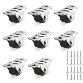 8 Pcs Mini Caster Wheels,0.5 Inch Rubber Anmute Small Rolling castors,Steel Top Plate Silent Castor Low Profile Wheel,Easy to install,with screws,for Appliances Trolley Luggage Furniture DIY Project