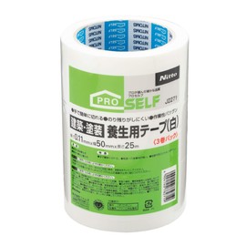 Nitoms J2271 Building Materials and Paint Curing Tape, White, 2.0 in x 27.3 yd (50 mm x 25 m), Pack of 3 Rolls