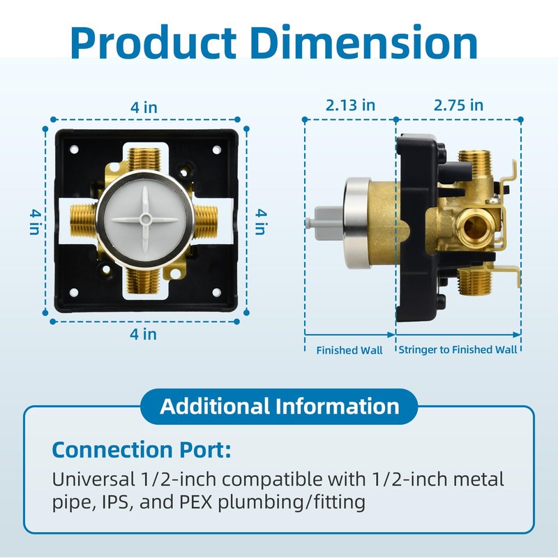 R10000-UNBX Shower Valve Replacement for Delta MultiChoice Universal Valve, 4-Port