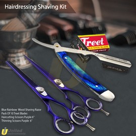 Medentra Shaving Razor Haircut Scissors  Thinning - Barber Salon Accesories