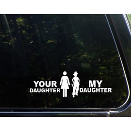 Diamond Graphics Your Daughter/My Daughter Firefighter (8-3/4" x 2-3/4") Die Cut Decal Bumper Sticker for Windows, Cars, Trucks, Laptops, Etc.