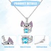 Mikovivi Axolotl Necklace, Axolotl Crystal Necklace Axolotl Pendant Necklace Blue