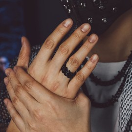 Bandmax Black Curb Link Ring for Men Women 11MM Wide Knuckle Stacking Ring Stainless Steel Cuban Rings Fashion Hip Hop Jewelry